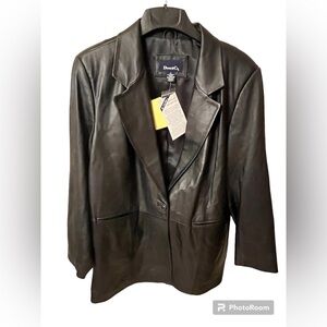 DENIM & CO brand 100% genuine leather jacket. Size 1X.